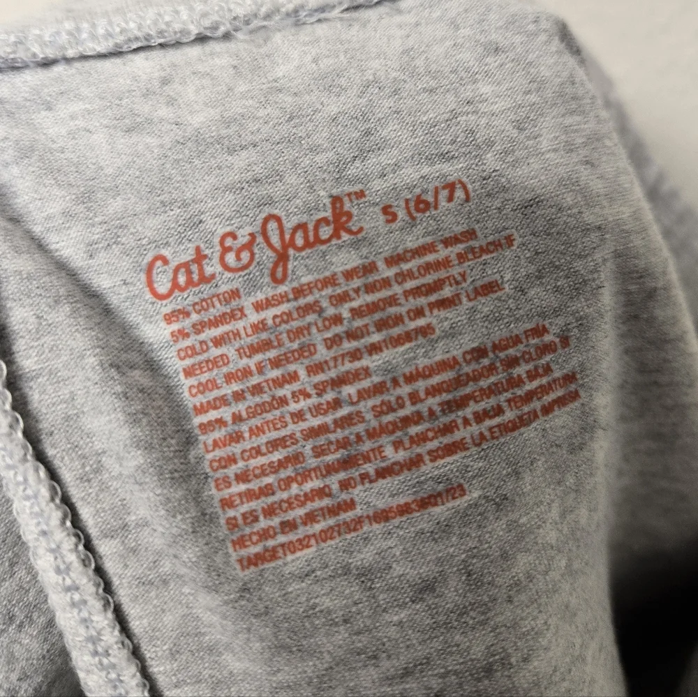 Cat and Jack Girls' 2pk Adaptive Leggings Black Gray S ( 6 / 7 )